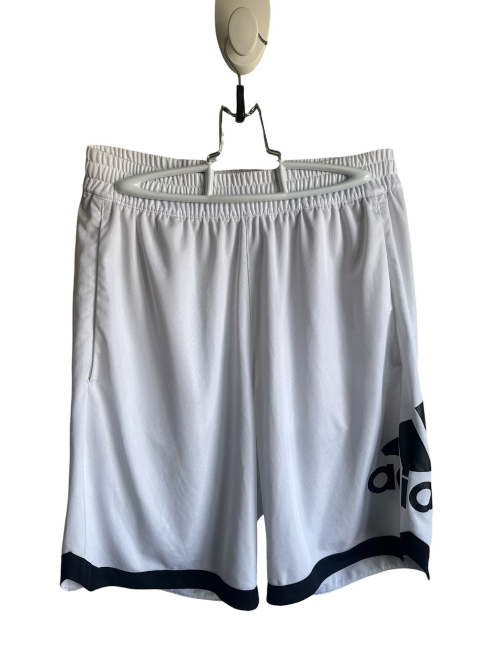 Adidas Men’s Badge of Sport Shorts White Black Size M